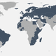 En azul, países a los que puede acceder sin visado una persona con pasaporte argentino